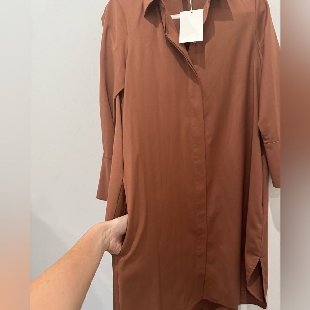 NWT COS Wool Mix Shirt Dress - Picture 12 of 14